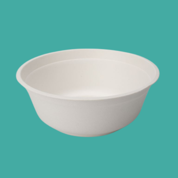 Bowl de Bagazo de Caña Compostable Blanco