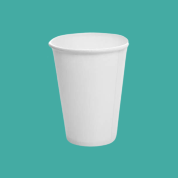 Vaso de Papel con PLA Compostable Blanco de 10 onzas