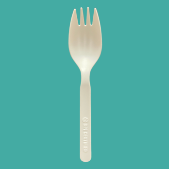 Spork de PLA Compostable Blanco de 13 a 20 cm