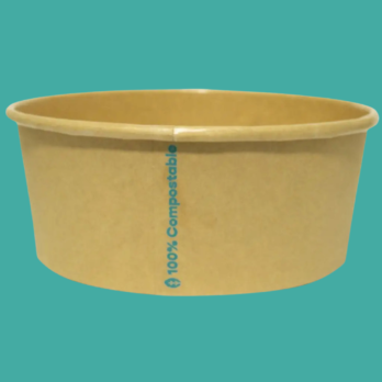 Bowl de Papel con PLA Compostable Natural