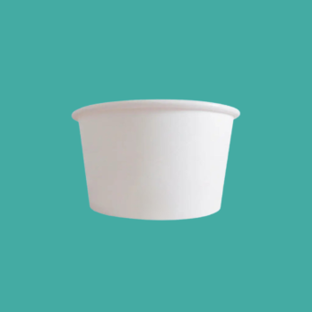 Bowl de Papel con PLA Compostable Blanco