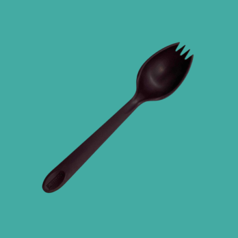 Spork de PLA Compostable Negro de 13 a 20 cm